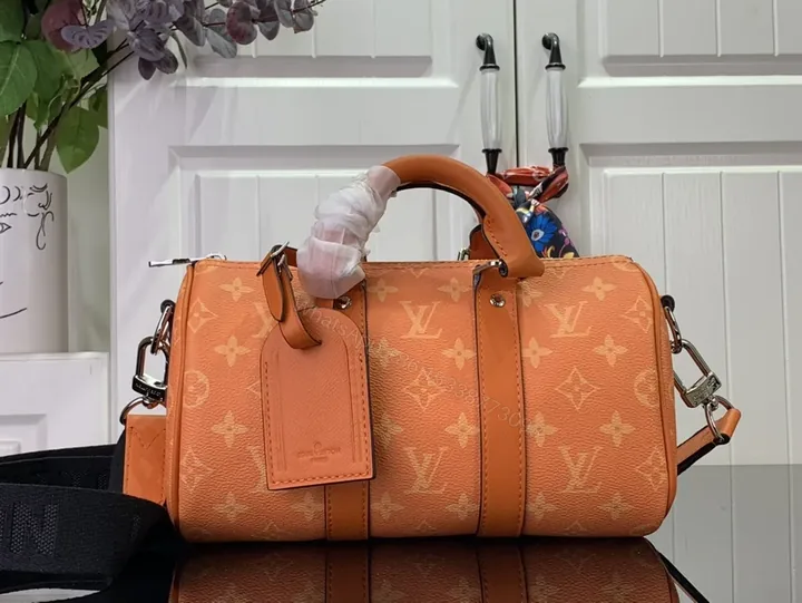 View 1 of Vibrant Orange Louis-Style Satchel: Bold Everyday Luxe Bag