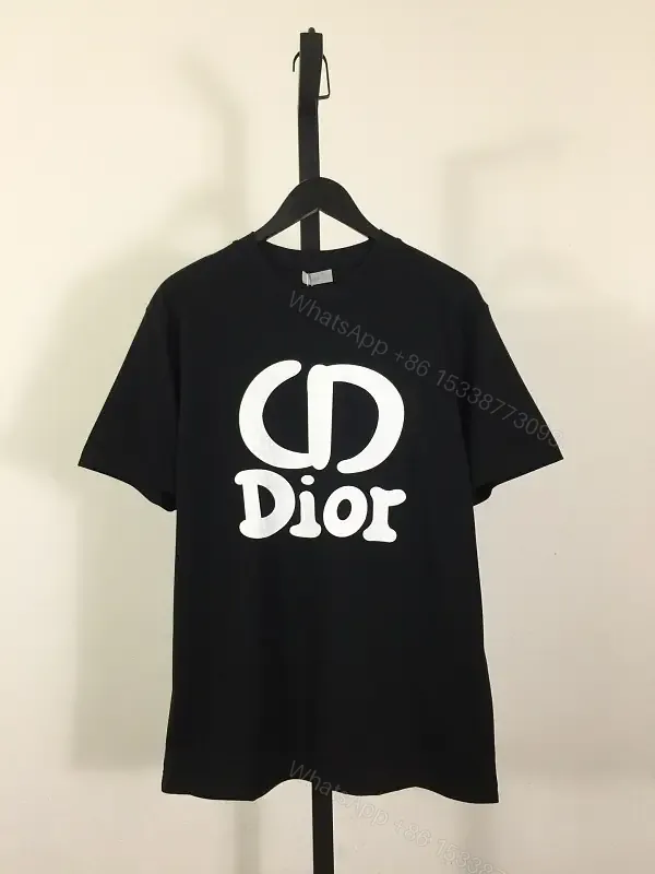 View 1 of Bold Cotton Tee, Black, Luxe Streetwear, Statement Logo Tee