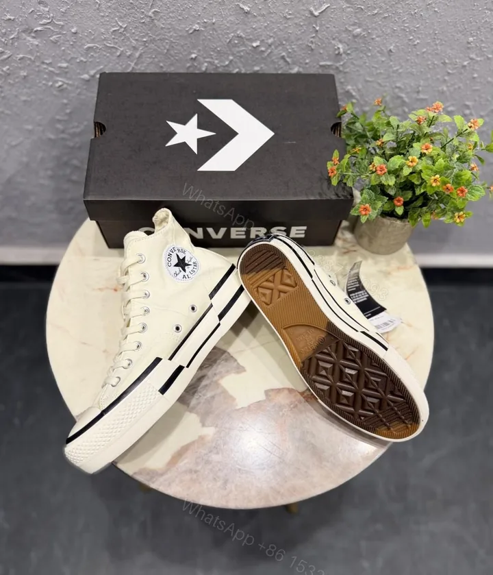 View 1 of First Copy Converse Chuck Mid Plus White Sneakers for Men