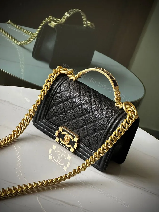 View 1 of Chanel Boy Small Caviar Bag 2019
