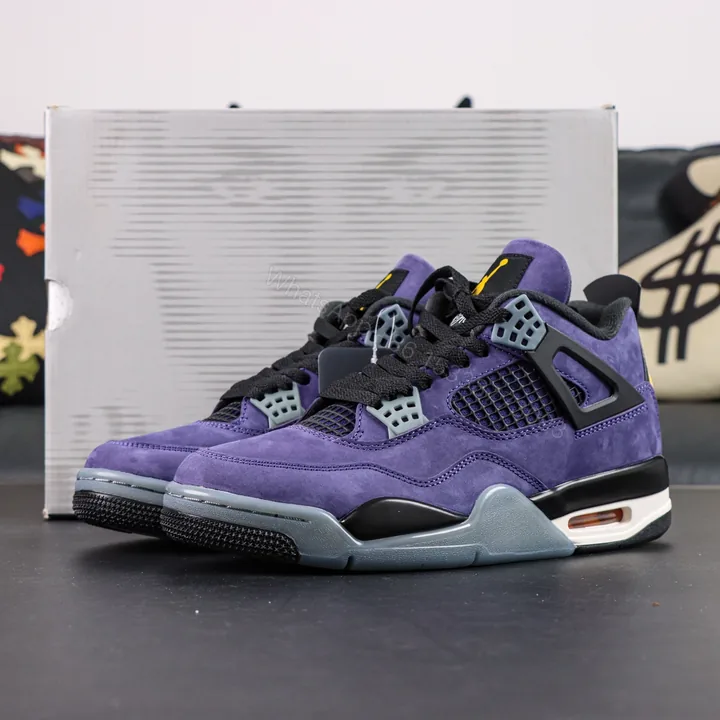 View 1 of Air Jordan 4 Lakers “Imperial Purple” Reps