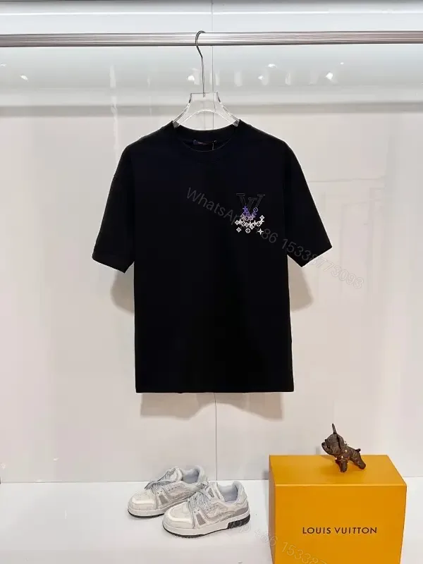 View 1 of Black Cotton Tee Classic – Subtle Emblem, Everyday Luxe