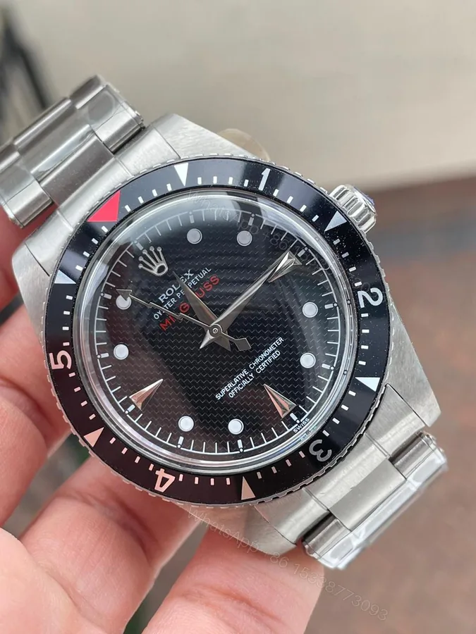View 1 of VINTAGE Rolex Milgauss 6541 PT Edition Black Dial on Rivet Bracelet