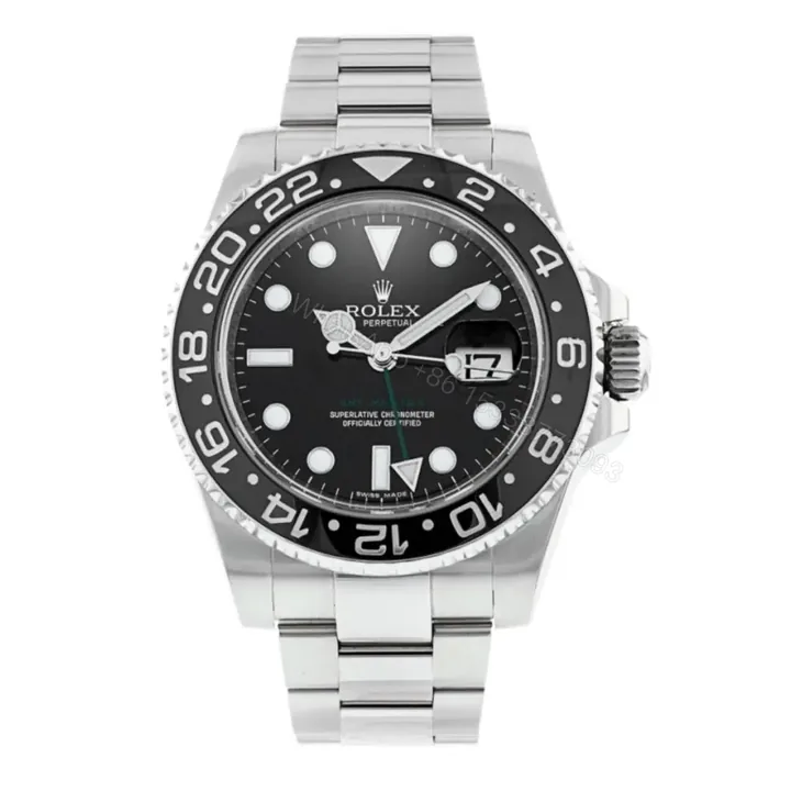 View 1 of Replica Super Clone Rolex GMT Master 2 Silver Black