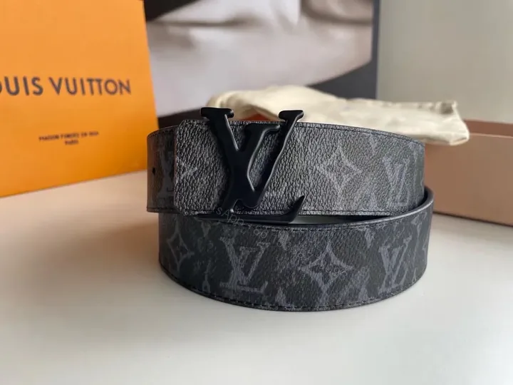 View 1 of Louis Vuitton Monogram Belt: Matte Gunmetal Buckle, Canvas