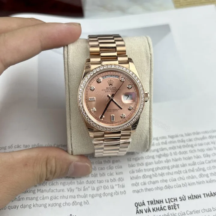 View 1 of Day-Date 31mm Super Clone Pink Dial President Bracelet