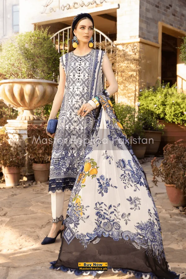 View 1 of Maria B Off White Lawn Replica