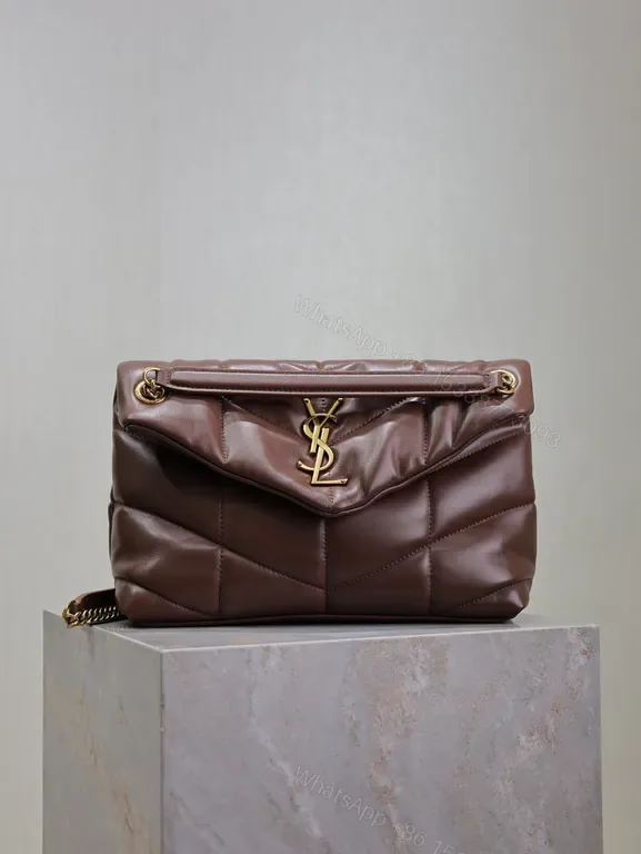 View 1 of Chic Quilted Burgundy Leather Crossbody with Gold Hardware