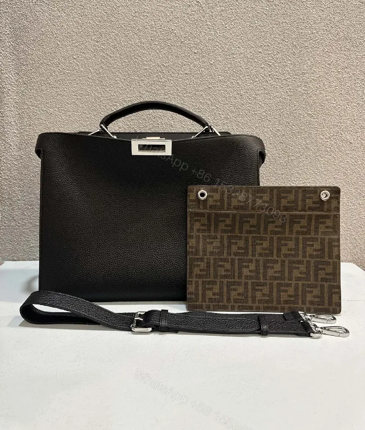 View 1 of Lux Leather Handbag + Monogram Cardholder Duo: Everyday Luxury