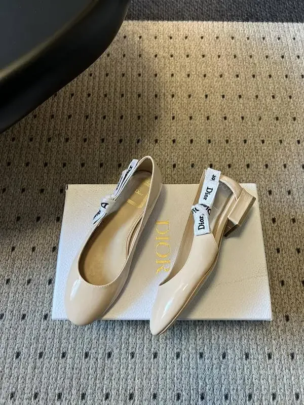 View 1 of Patent Slingback Pumps with Dior-Style Ribbon Straps