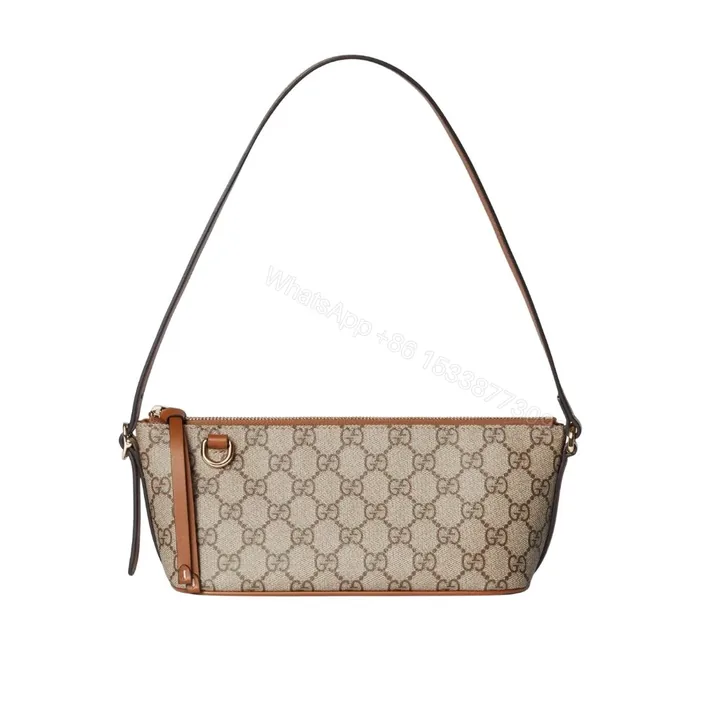 View 1 of Gucci GG Emblem Small Shoulder Bag Beige And Dark Brown 25Cm 847281 FAEUC 9758