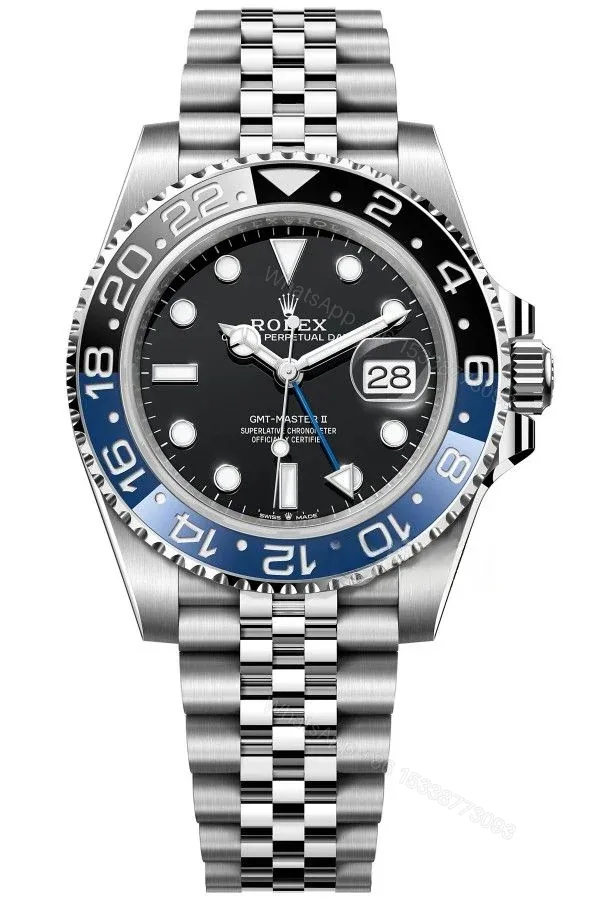 View 1 of Rolex Super Clone Watches 1:1 Batgirl GMT-Master II 126710BLNR DD3285 Movement