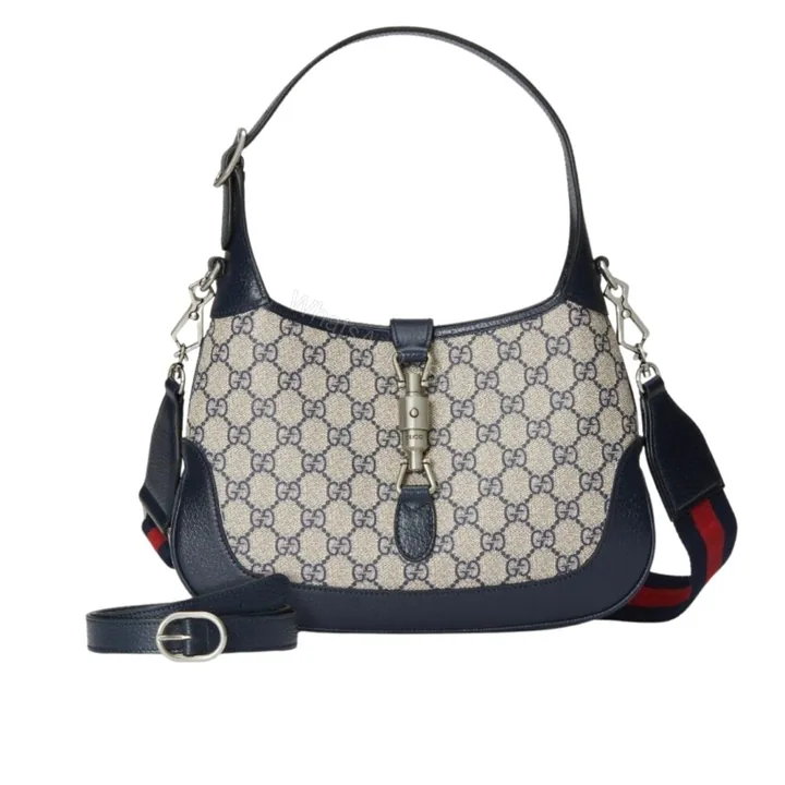 View 1 of Gucci Jackie 1961 Small Shoulder Bag Beige And Blue 28Cm