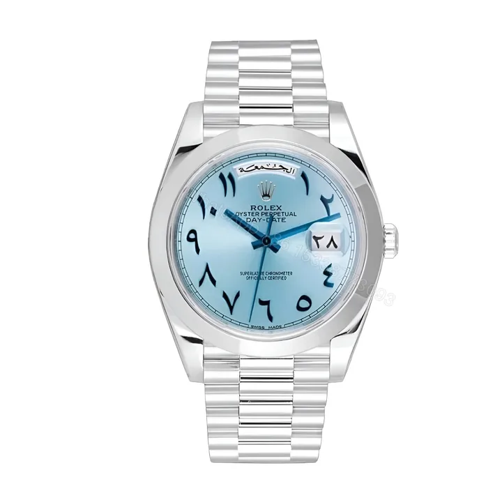 View 1 of Rolex Day-Date 40 228206 Ice Blue Arabic Dial Replica