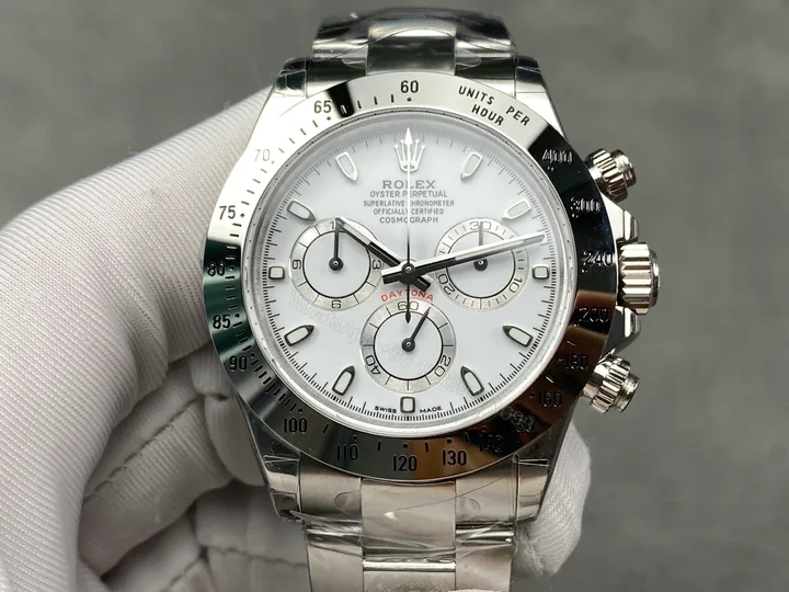 View 1 of Super Clone Rolex Daytona 116520 White Dial 40mm 116520-0016