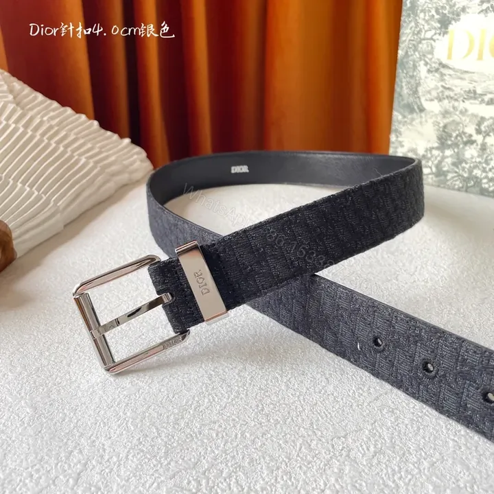 View 1 of Refined Leather Belt with Dior Hardware â€“ Everyday Luxury Belt