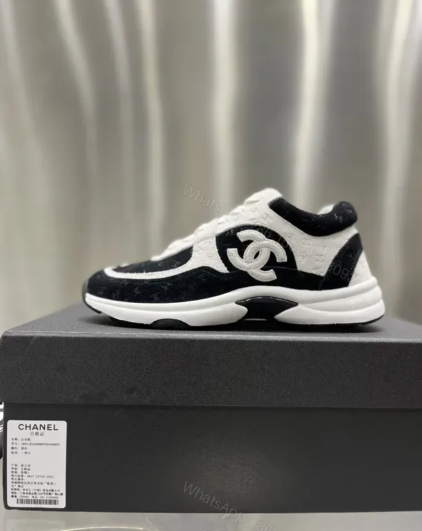 View 1 of Chanel-Inspired Knit-Suede Trainers: Luxury Everyday Comfort