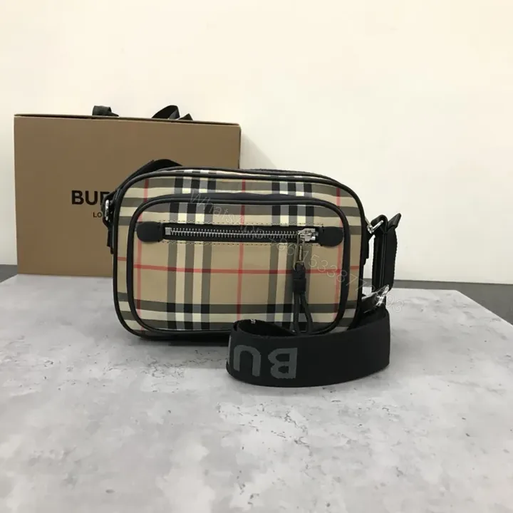 View 1 of Burberry-Style Check Crossbody Bag, Luxe Everyday Essential