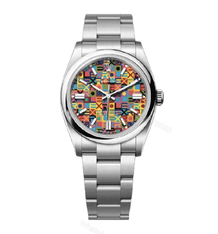 View 1 of Super Clone Rolex Oyster Perpetual 36mm Multicolored Motif Dial 2026 – 126000