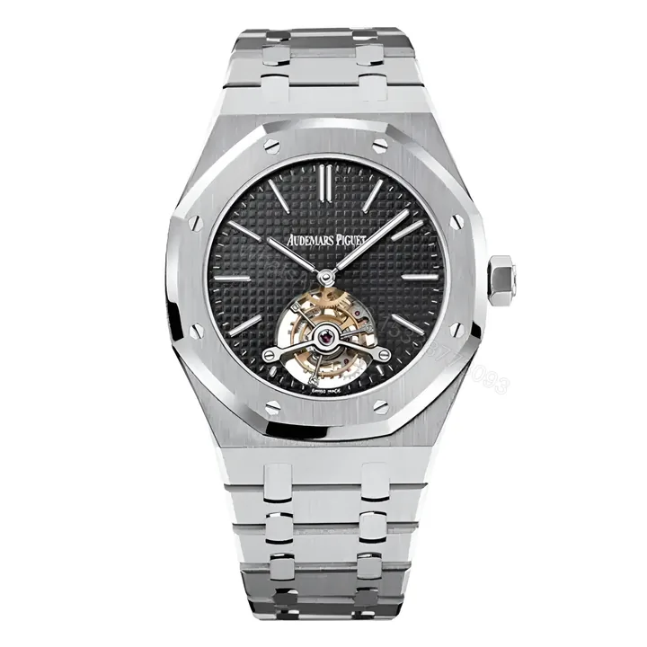 View 1 of Audemars Piguet Royal Oak 26512ST.OO.1220ST.01 Tourbillon Black Dial Replica
