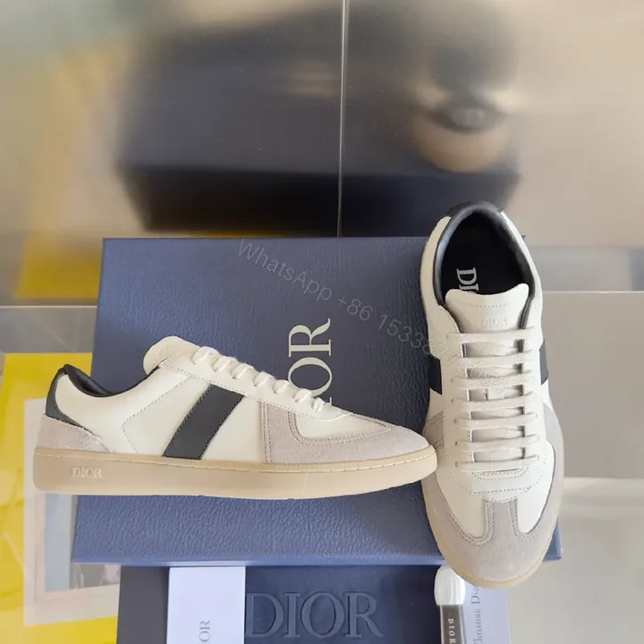 View 1 of Cream Leather-Trim Luxe High-Top: Durable Designer Sneaker