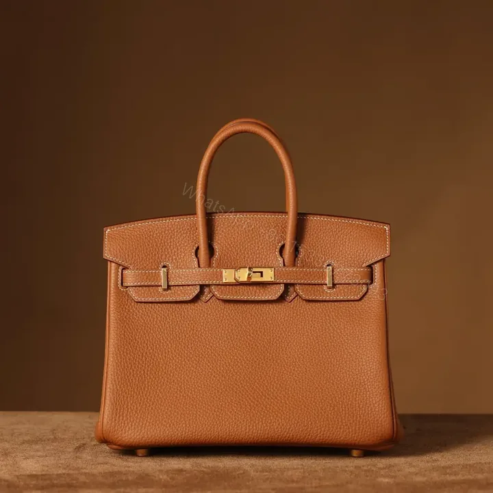 View 1 of 高仿Hermes*Birkin25金棕色金扣免檢版