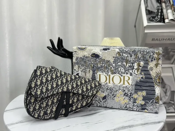 View 1 of Dior Monogram Saddle Bag: Textured Daily Chic