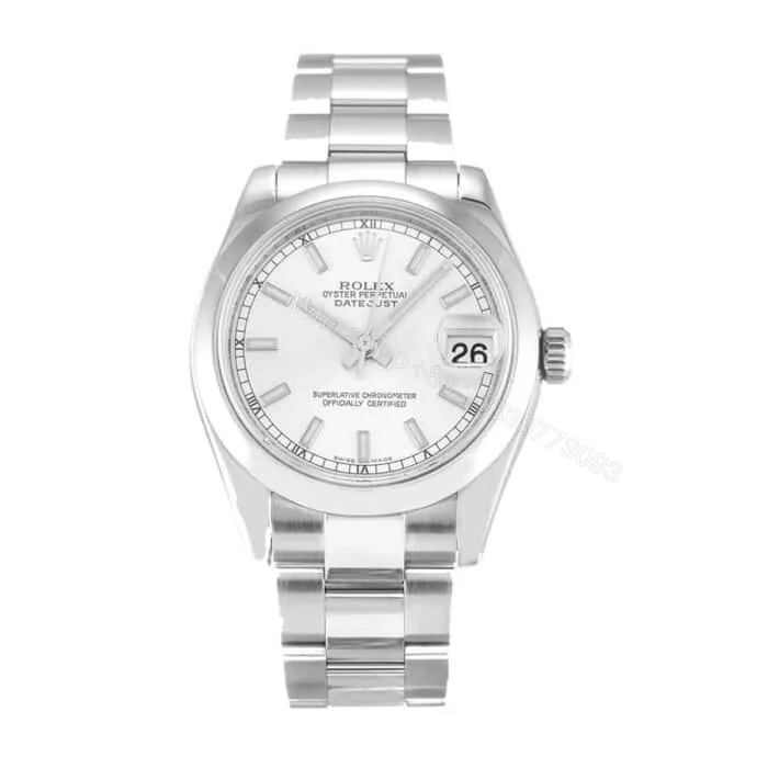 View 1 of Rolex Datejust 31 178240 Super Clone : Steel Smooth Bezel Silver Dial 31mm