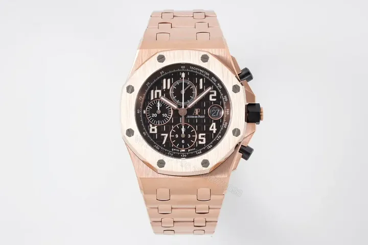 View 1 of V9 Factory Audemars Piguet Royal Oak Offshore Rose Gold Chronograph Watch with Exclusive 4404 Movement
