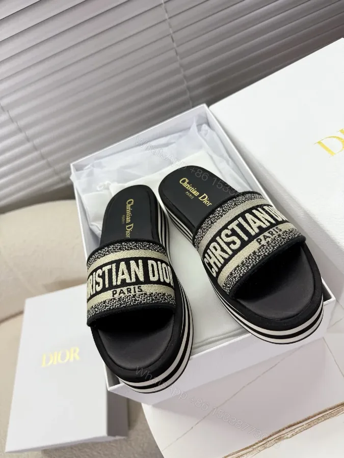 View 1 of Bold Logo Sandals: Luxe Platform Comfort Slip-Ons