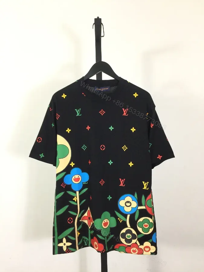 View 1 of Bold Floral Monogram Tee: Luxe Streetwear Essential