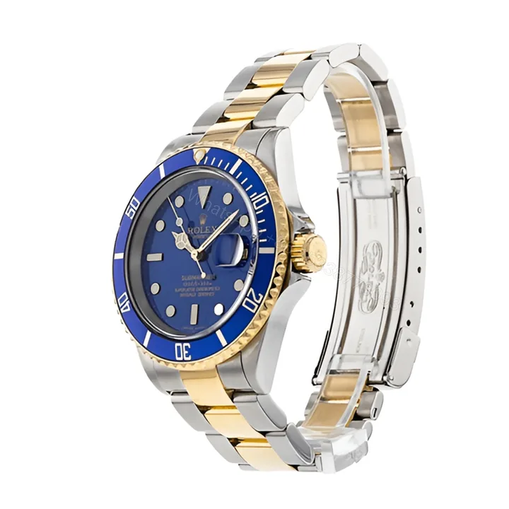 View 1 of Rolex Submariner Date Two Tone Blue Dial 16613 Replica