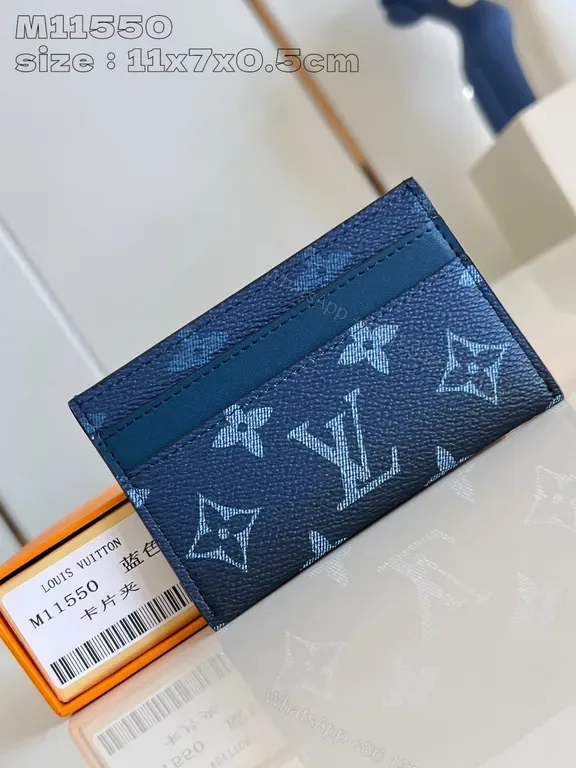 View 1 of Iconic Patterned Cardholder â€” Nylon-Leather, Slim Luxury