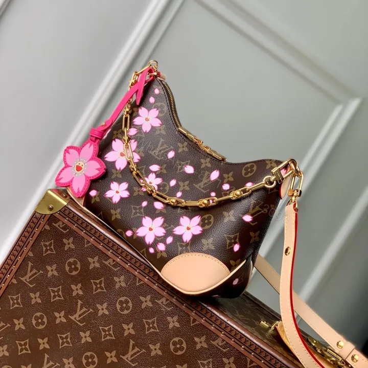 View 1 of LV BOULOGNE CHERRY BLOSSOM 29 IN SAKURA BROWN MONOGRAM COATED CANVAS