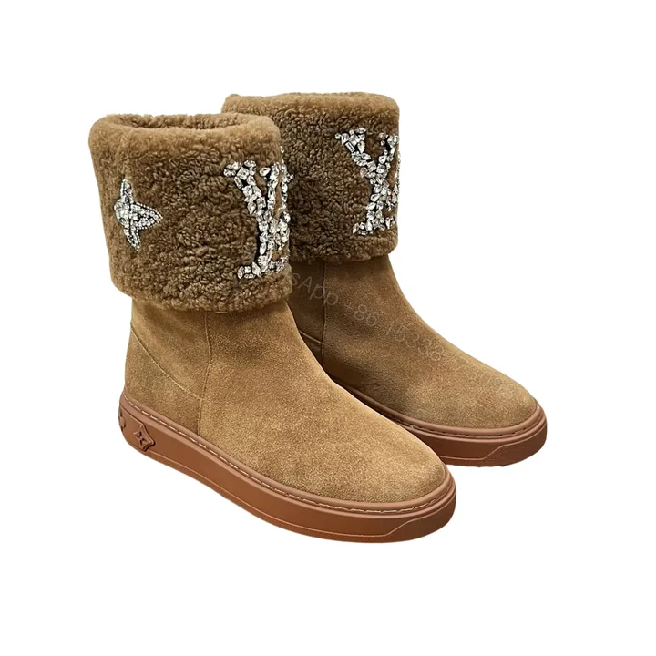 View 1 of LOUIS VUITTON ANKLE BOOT STUDDED WITH DIAMONDS BROWN