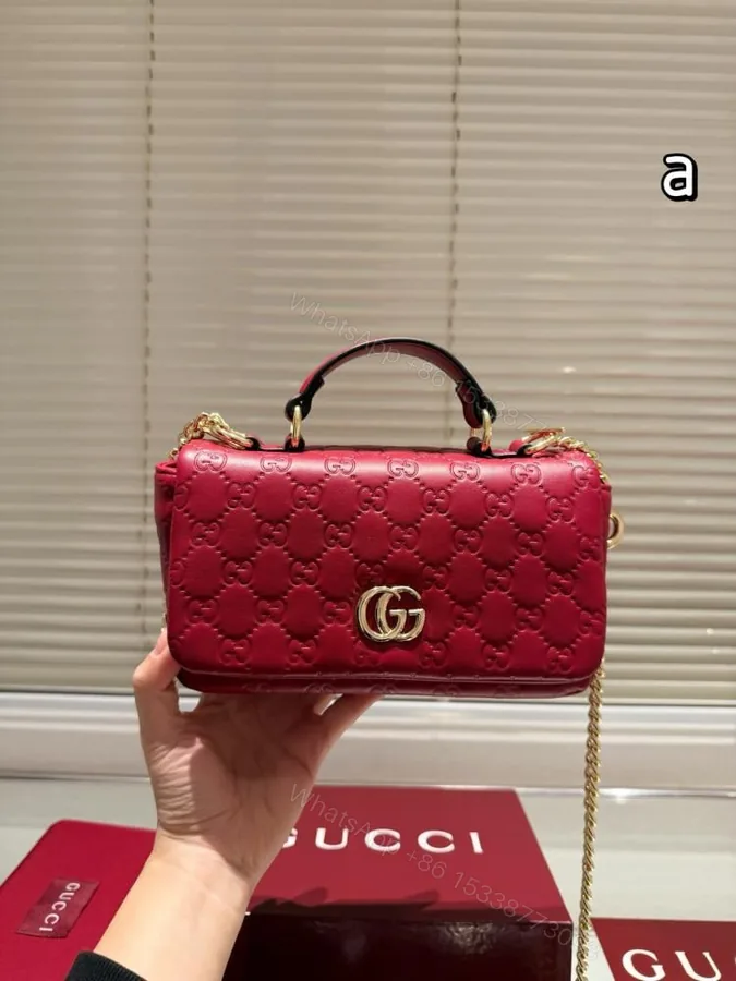 View 1 of FIRST COPY Gucci GG Milano Mini leather tote bag