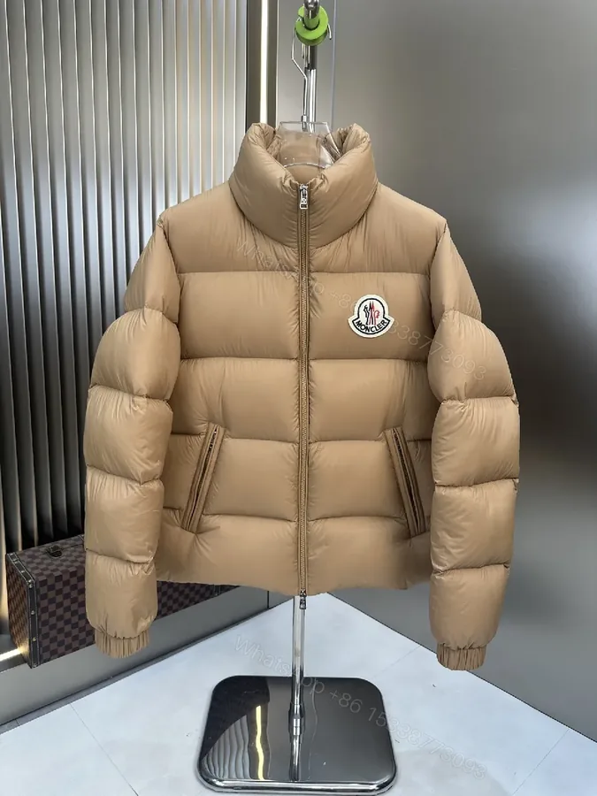 View 1 of Beige Puffer Jacket – Lux Warmth & Moncler Patch