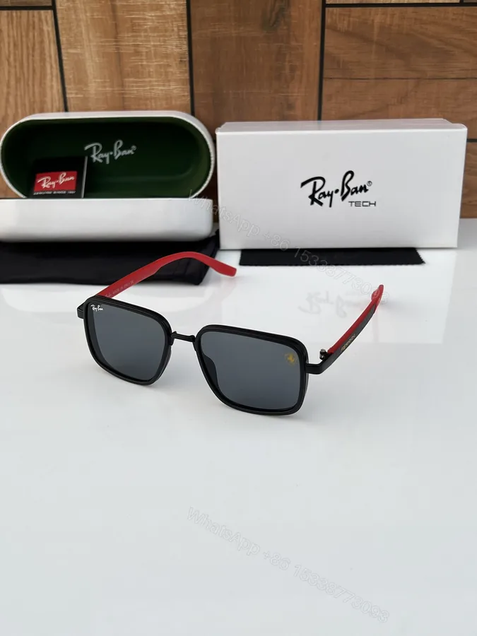 View 1 of First Copy RayBan 8840 Black Red Sunglasses