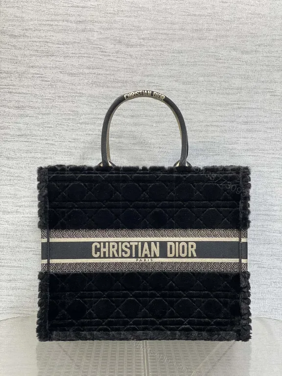 View 1 of Bold Textured Dior Tote â€” Diamond Quilted Luxury Tote