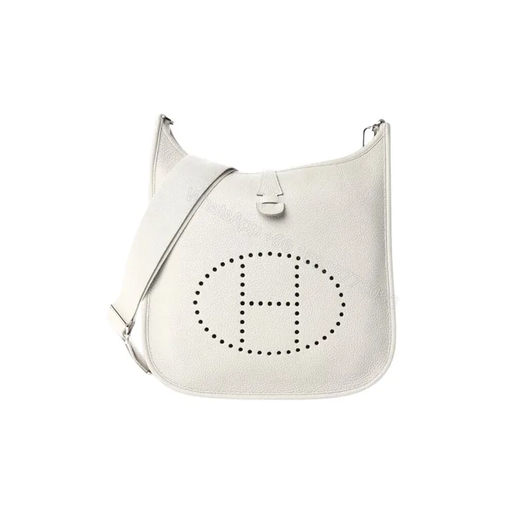 View 1 of Hermes Evelyne 29 Clemence White 25cm