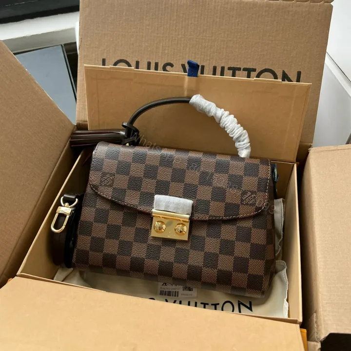 View 1 of Louis Vuitton LV Croisette Like Auth Brown Handbags 25.5cm