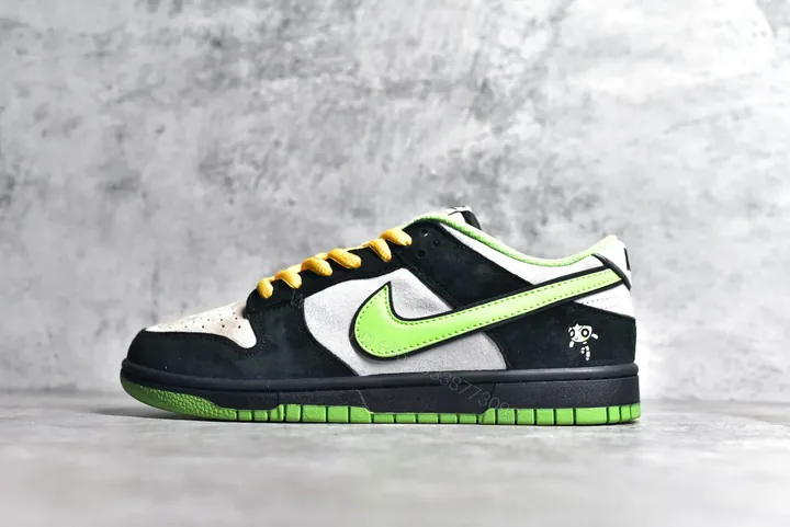 View 1 of Nike SB Dunk Low x Powerpuff Girls Black Green Replica