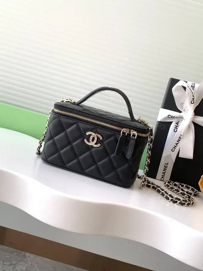 View 1 of Quilted Crossbody: Gold Hardware, Compact Chic Style