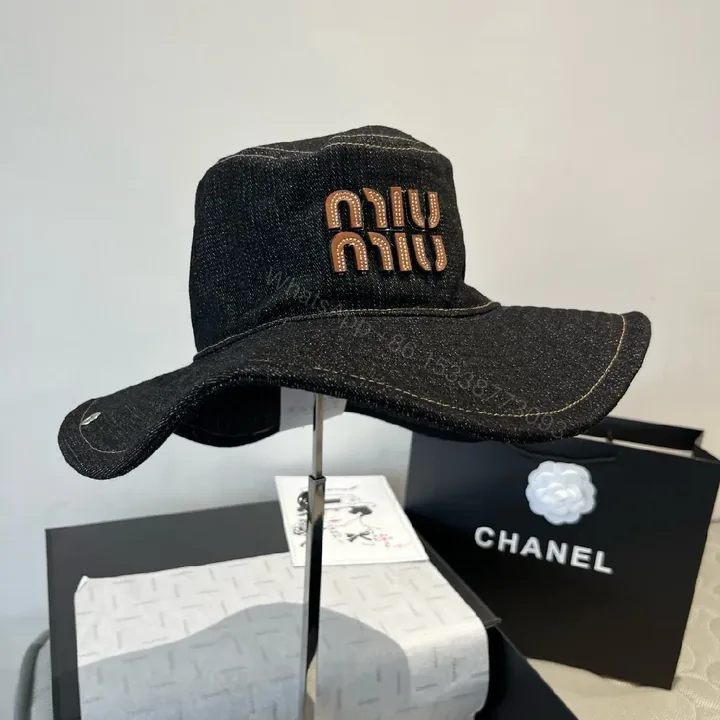 View 1 of Denim-Style Cap with Signature Detailing, Luxe Edge