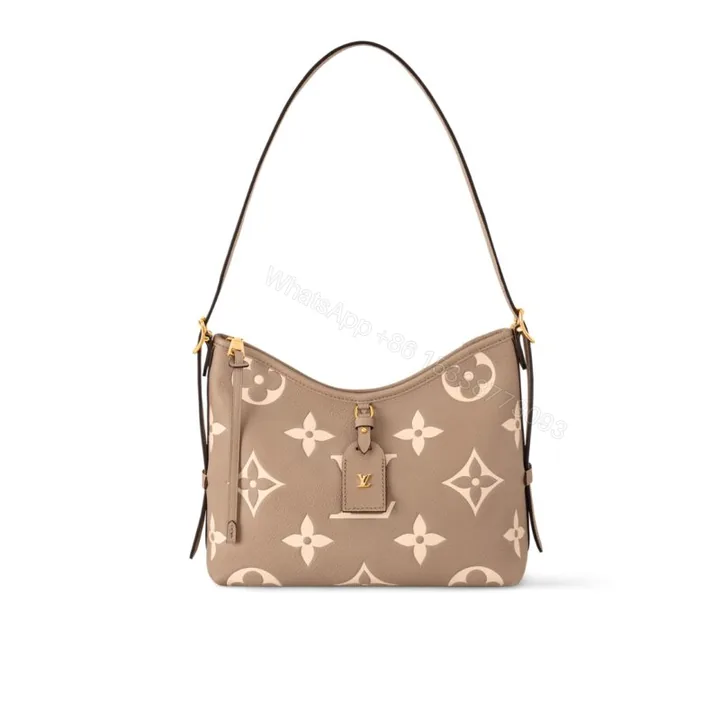 View 1 of Louis Vuitton Carryall PM Bicolor Monogram Empreinte Dove And Cream 29Cm M47180