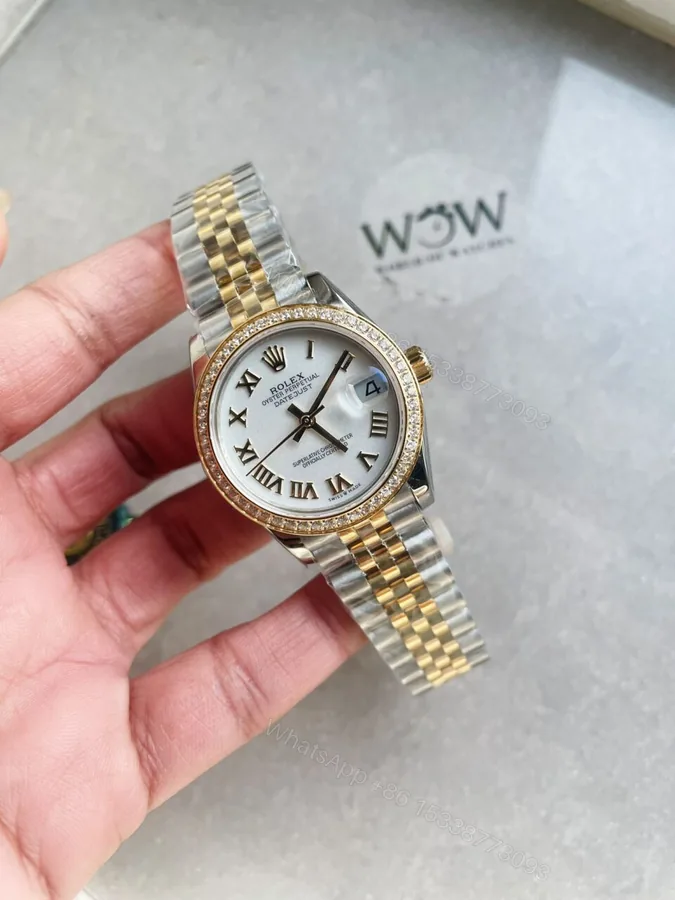 View 1 of Rolex Datejust 31mm 278273 YG/SS White Dial Diamond Bezel