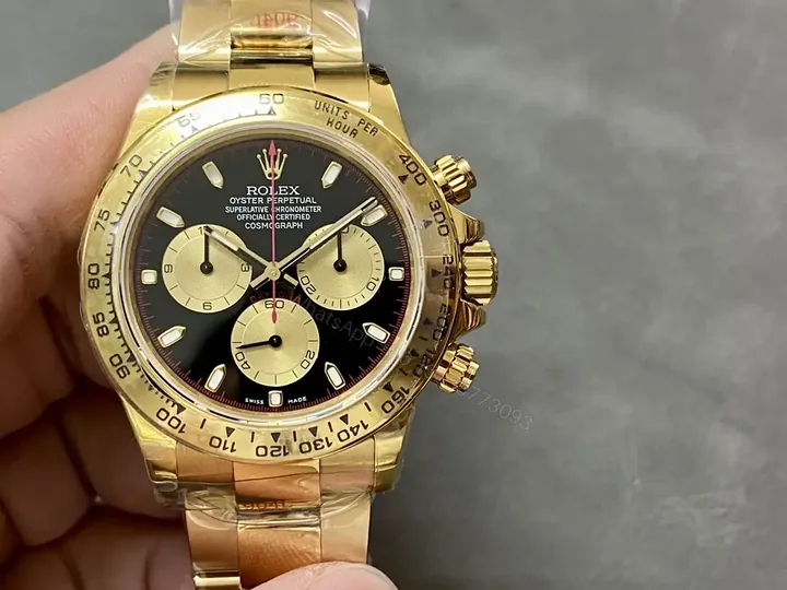 View 1 of Rolex Cosmograph Daytona Yellow Gold Black Dial Oyster Bracelet 40mm 116508-0009