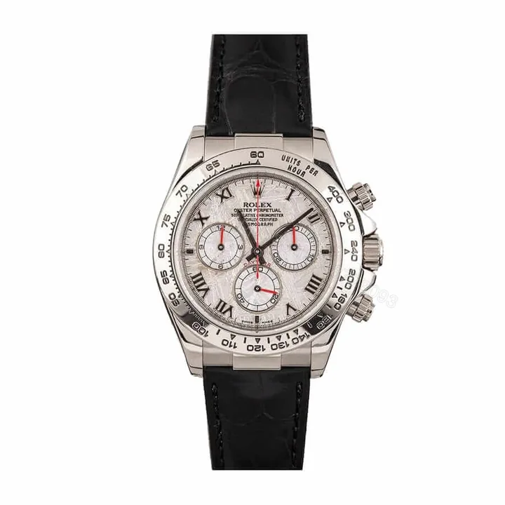 View 1 of Rolex Daytona 116519 Super Clone: 40mm White Gold White Roman Dial