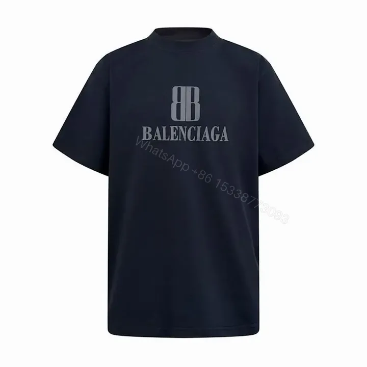 View 1 of Navy Cotton Logo Tee - Premium Streetwear Essential