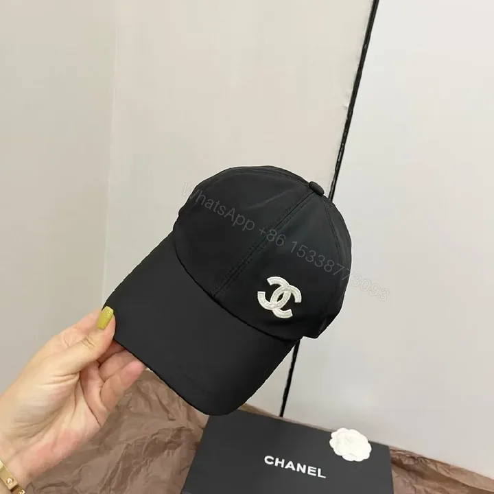 View 1 of Black + Velvet Cap + Minimalist Luxe + Subtle Chanel-Esque Emblem + Cap
